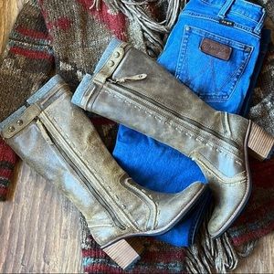 Like New Fossil Distressed Boots